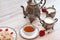 Antique silver teapot set