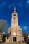 The antique St Anne`s Church in the historical town of Bruges