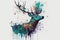 antique stag art drawing handmade nature, Generated ai, generative, ai