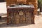 Antique stagecoach money chest