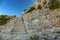 Antique stairs sculpted on rocks