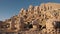 Antique statues on Nemrut mountain at sunrise in Turkey.