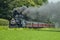 Antique Steam Engine Train with Vintage Passenger Cars