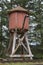 Antique steam train water tower