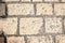 Antique stone blocks, hand-made, road made of durable material