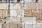 ANTIQUE STONES AND MARBLE USED AT CONSTRUCTION, ACROPOLIS RUINS, GREECE