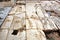 ANTIQUE STONES AND MARBLE USED AT CONSTRUCTION, ACROPOLIS RUINS, GREECE