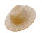 Antique straw hat, isolated over white