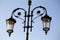 Antique Street light in Lazise on GAntique Street light on promenade in Lazise on Garda Lake.