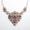 Antique Sultan-inspired Necklace With Blue And Pink Stones