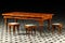 Antique Table and three stools 3d