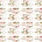 Antique teacup repeat seamless pattern