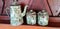 Antique teapot and teacups made of enamel tin called blirik teapots, blirik glasses and blirik teapots for tea, coffee or orange,