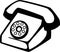 Antique telephone vector illustration