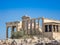 The Antique temple of Caryatid marble columns of the Erechtheion