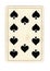 An antique ten of spades playing card.