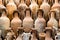 Antique terracotta amphoras