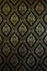 Antique Thai decorative traditional ornament background black and gold color