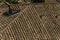 Antique tile roof on the house