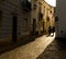 Antique tiled street in Portugal.