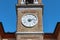 Antique Tower Clock at Piazza Tre Martiri, Rimini, Italy