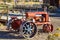 Antique Tractor With Metal Iron Wheels