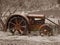 Antique tractor on Sepia