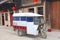 Antique tuk tuk taxi in the unspoiled ancient town Daxu in China