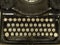 Antique typewriter keyboard from the ancient history