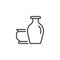 Antique vases outline icon