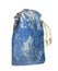 Antique velvet pull-string blue bag