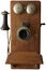 Antique Vintage Crank Telephone Isolated