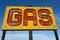 An antique, vintage gas sign on route 66