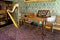 Antique vintage harp - Kitchen of Culzean Castle - Scotland