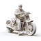 Antique Vintage Man On Motorcycle 3d Printed Model