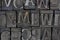 Antique vintage movable type alphabet set