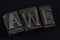 Antique vintage movable type alphabet set