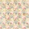 Antique vintage roses and fans patterned background in pink and green spring colors