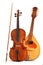 Antique violin and mandolin