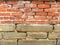 Antique Watervliet Shaker brick and stone buildings with mortar