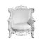 Antique white leather chair