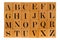 Antique Wood Block Alphabet Letters Isolated