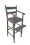 Antique wood child highchair isolated.