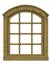 Antique wooden arched window fantasy scandinavian gothic