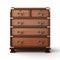 Antique Wooden Chest Of Drawers On White Background