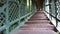 Antique wooden covered staircase in a beautiful park