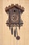 An antique wooden cuckoo clock