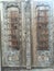 Antique wooden doors with carved detail