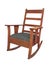 Antique wooden rocking chair isolated