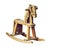 Antique wooden rocking horse.